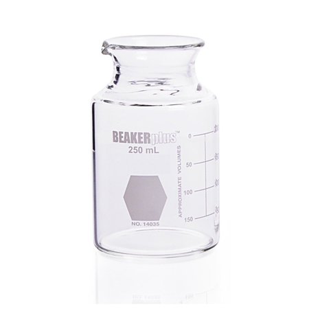 DWK LIFE SCIENCES BEAKERplus Combination Beaker and Flask, 250 ml, 6 pack 164121